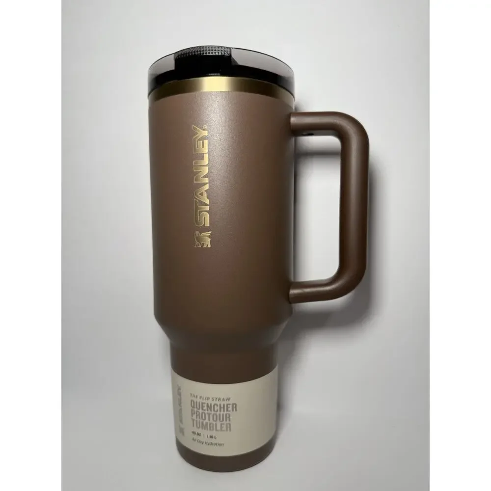 Stanley Limited Edition ESPRESSO GOLD 40oz Flowstate Quencher Tumbler BNWT - Picture 2 of 7